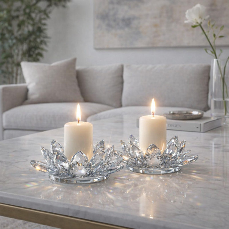 2'' H Crystal Candle Accessories