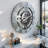 Wall Clock 24" Oversized for Living Room decor with Real Moving Gears England Collection-107103002