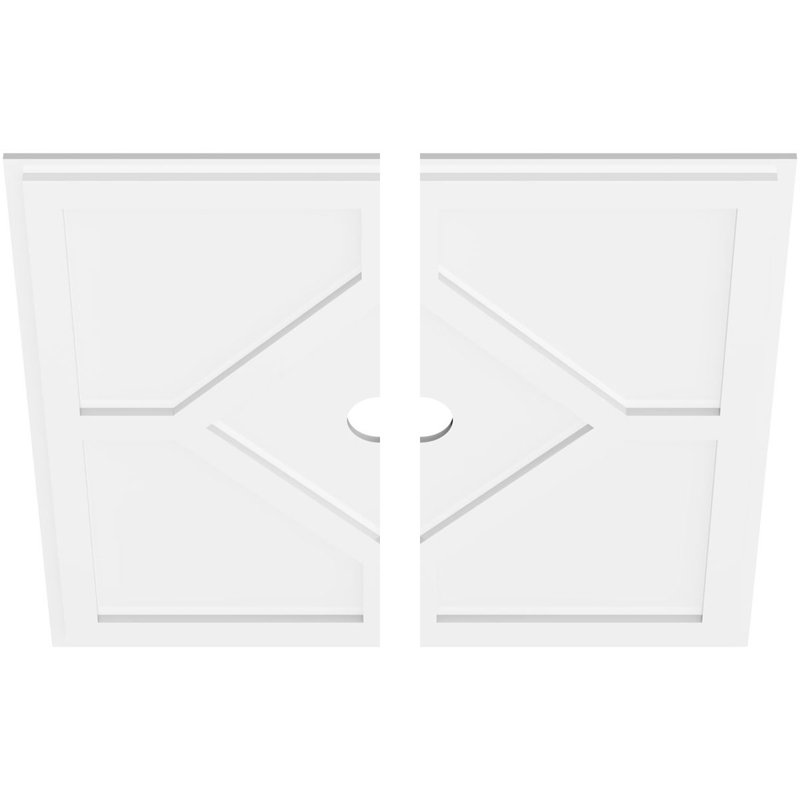 Médaillon de plafond contemporain en PVC de qualité architecturale Embry, H 1 po x l 24 po x P 24 po