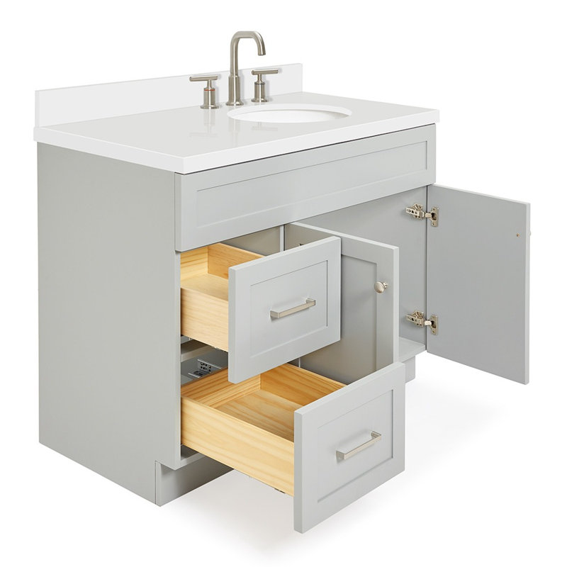 Ensemble de meuble-lavabo simple 43 po Abell, Gris