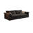 Black Polyester Modular Sofa cushion Loveseat