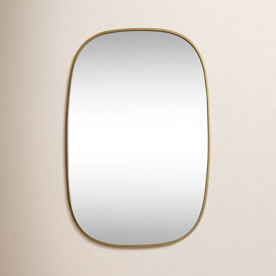 Sabine Metal Curved Oval Wall Mirror