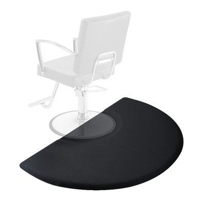 3 ft x 5 ft Anti-Fatigue Salon Chair Mat for Hardwood Floor, Barber Shop Hair Stylist Standing Mat, Black