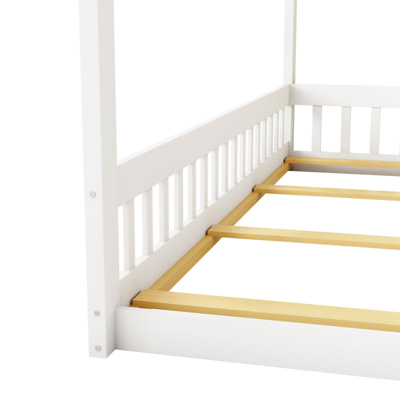 Nalani Twin House Platform Beds, Two Shared Beds, White