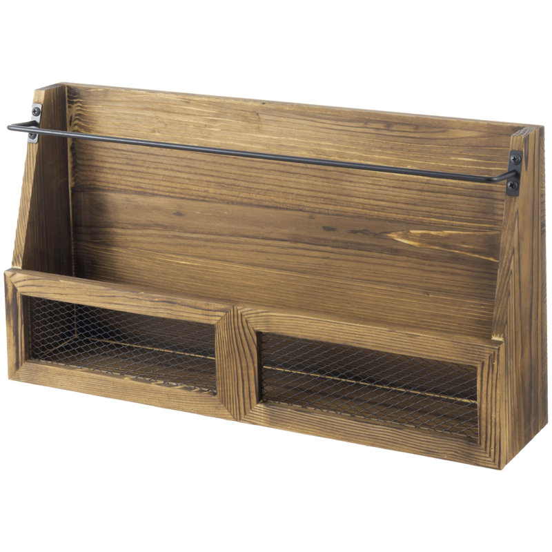 Solid Wood Free Standing Magazine Rack