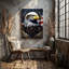 Toile «Un aigle majestueux avec des détails de plumes complexes et un regard d'art perçant placé en évidence au premier plan, art mural sur toile-408440809