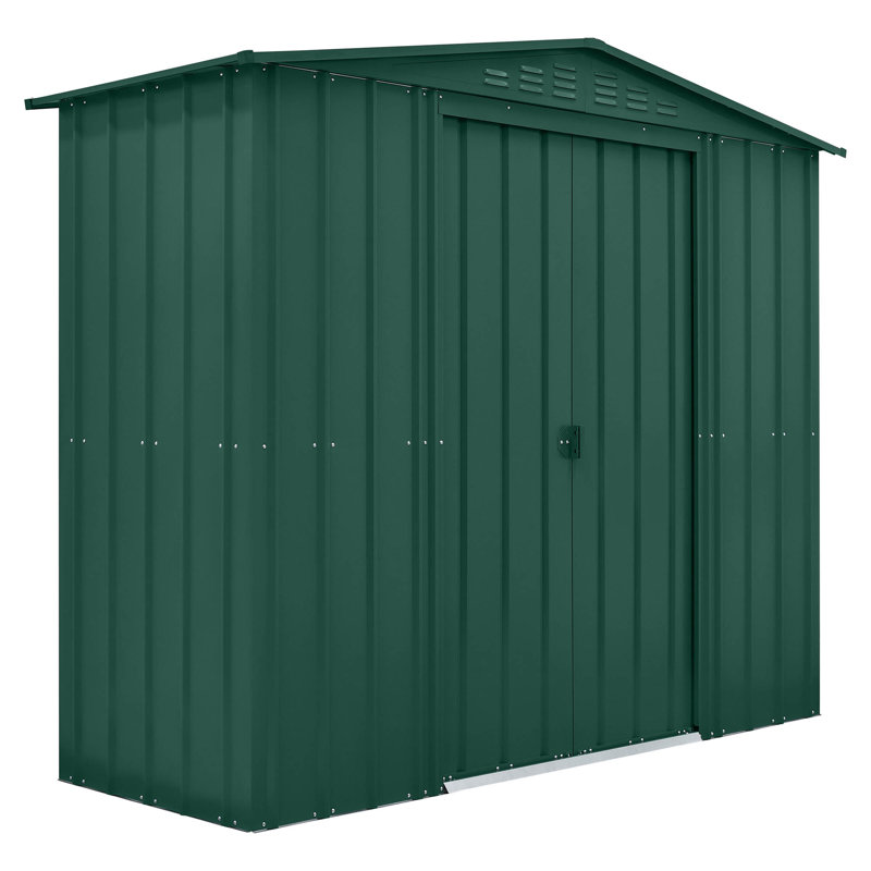 Globel 8 X 3 Apex Metal Shed, Green