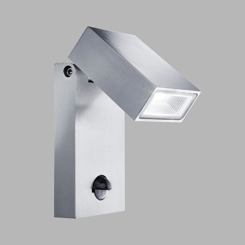 Apollo Silver 19cm H Integrated LED Outdoor Armed Sconce
