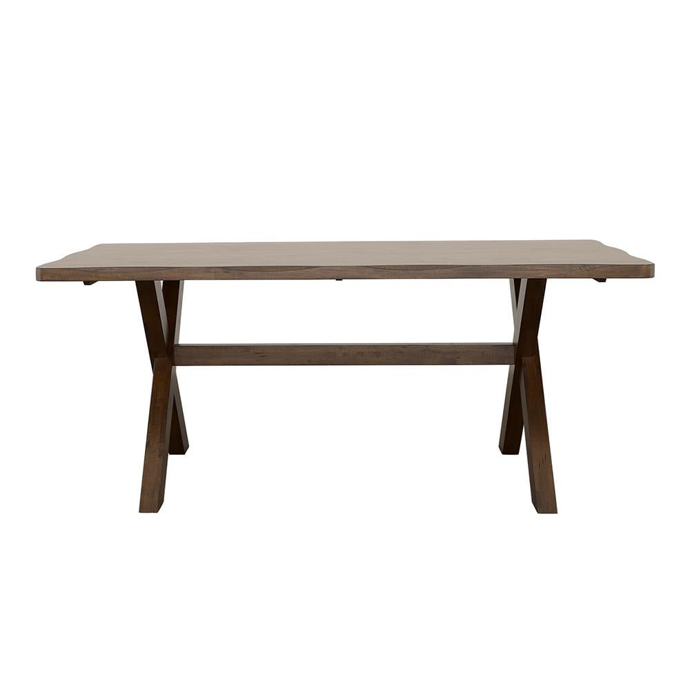 Ophelia & Co. Alston Knotty Nutmeg XShaped Dining Table Wayfair