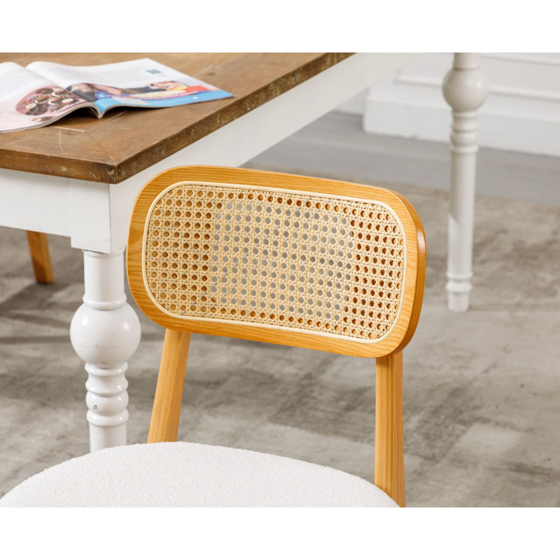 Almudena 47cm H Foam Padding Upholstered Side Chair in Beige