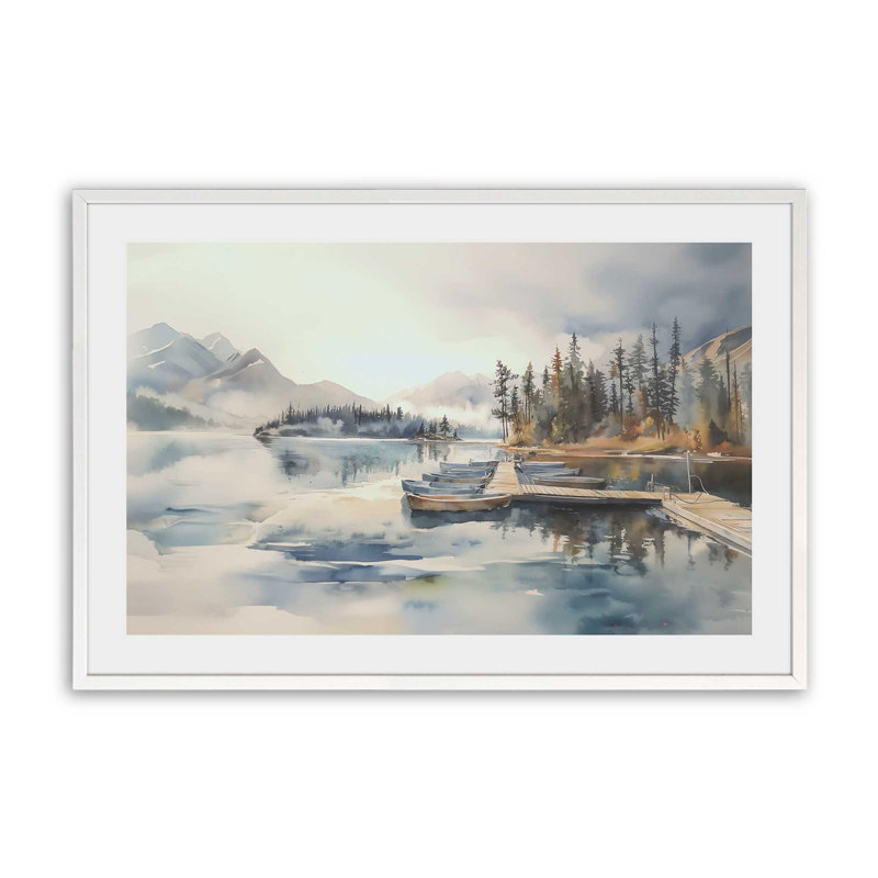 Harbour of Stillness, reproduction encadrée, Blanc opaque, H 19 po x l 25 po