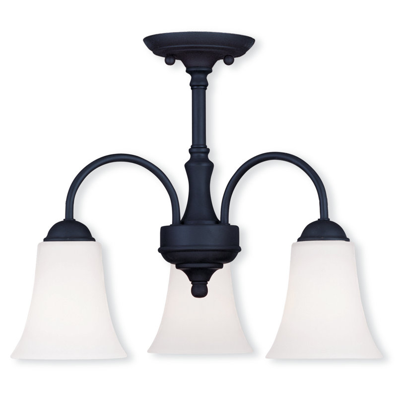 Bullis 3 - Light Dimmable Classic / Traditional Chandelier, Black