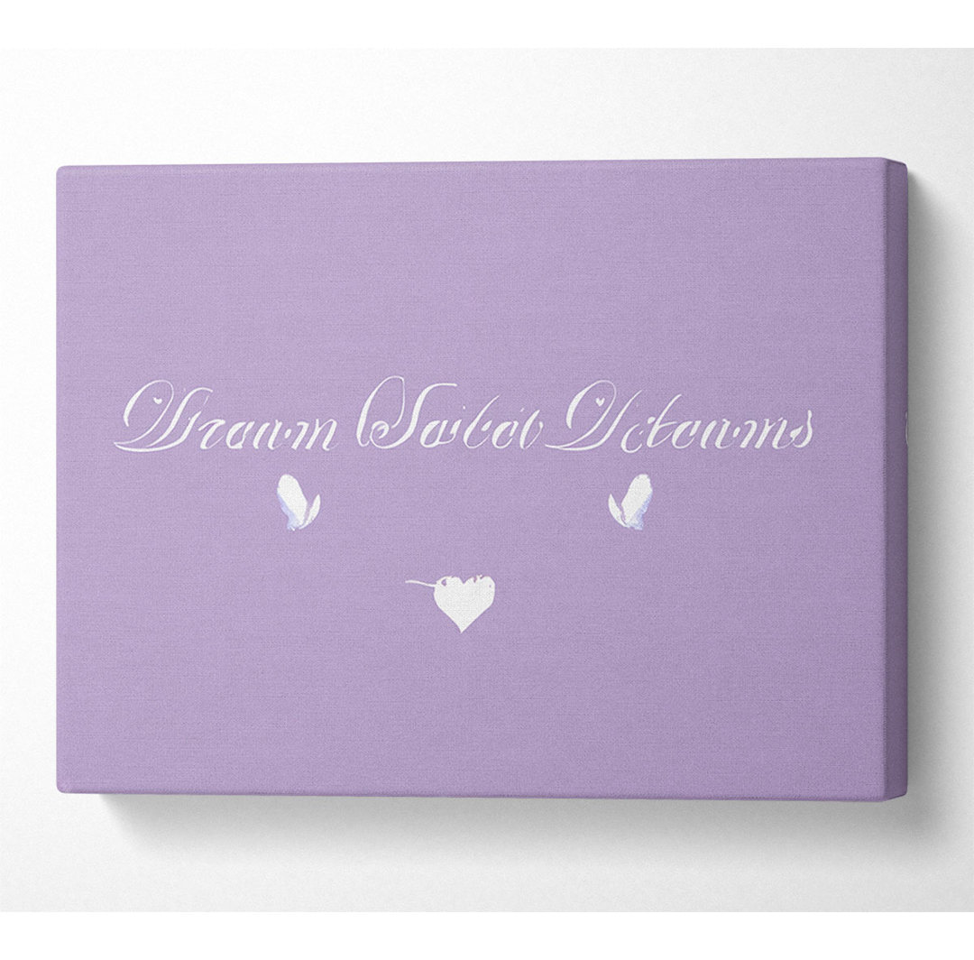 Kinderzimmer Zitat Dream Sweet Dreams Lilac - Druck