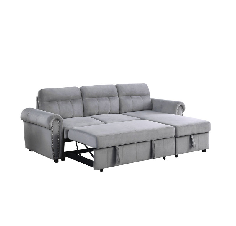 Canapé-lit modulaire en velours réversible