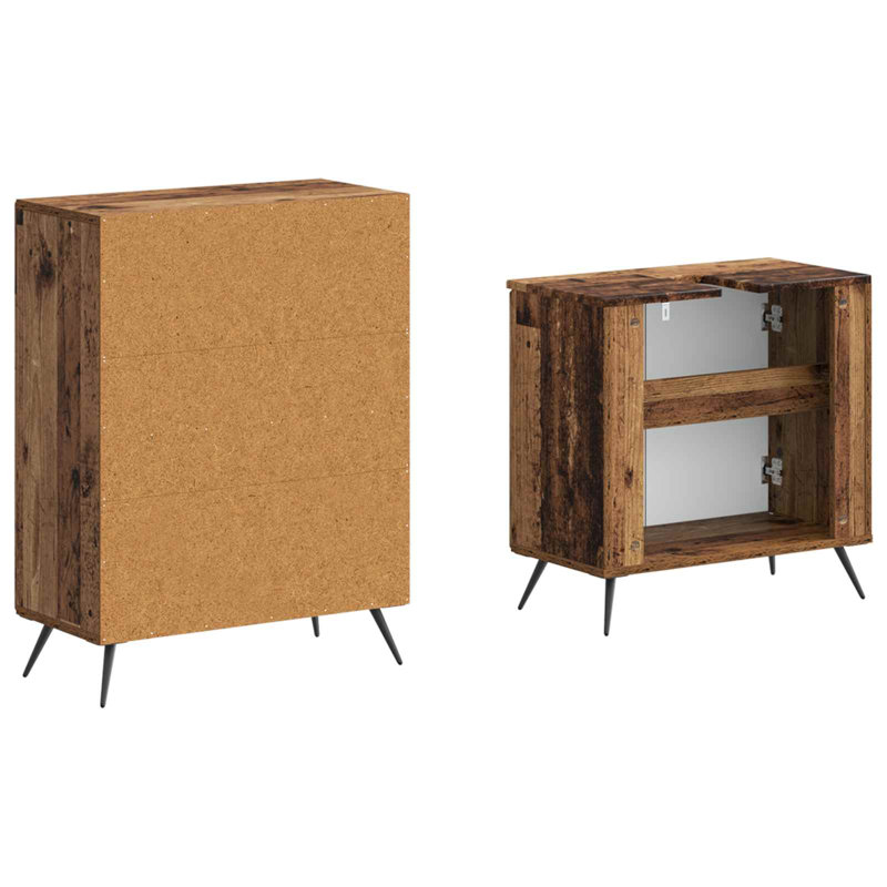 Bathroom Storage Furniture Set, Old Wood