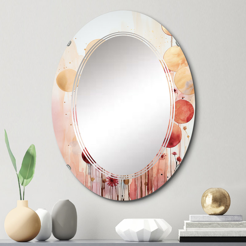 Heratio - Miroir mural moderne ovale, 30 po x 20 po