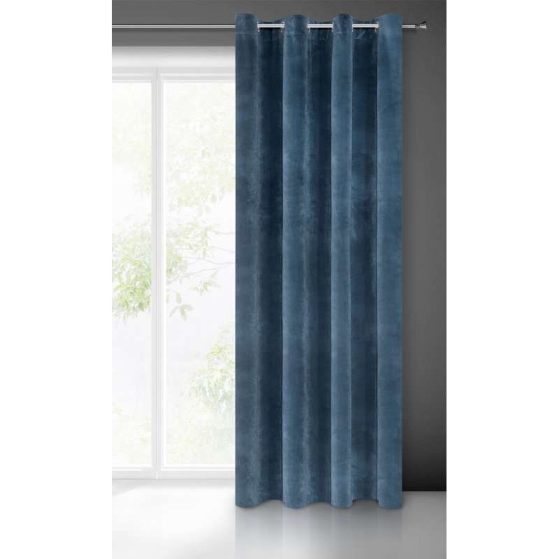 Shelldrake Eyelet Blackout Curtain, Marine
