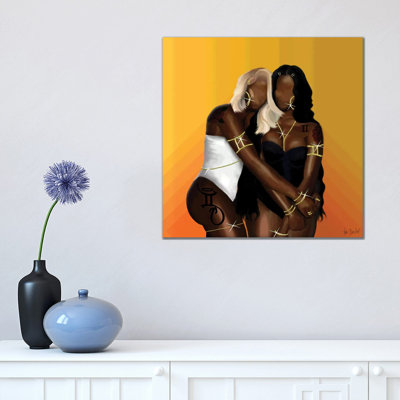 Gemini by Faith With An E - Wrapped Canvas Print