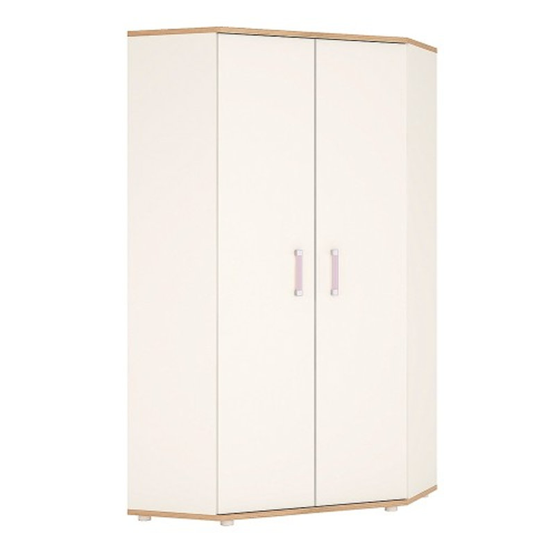 Latonio 2 Door Solid Wood Wardrobe, 190.80cm H x 96.50cm W x 96.50cm D, Lilac