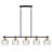 5-Light Modern Clear Glass Linear Kitchen Island Pendant Light-122370201