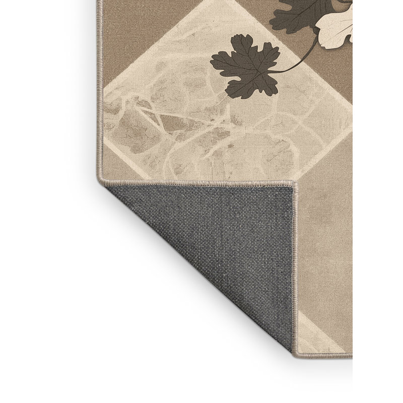 Tapis moelleux moelleux à motif géométrique d'inspiration mondiale Broward Cilantro - reliure beige, 8 x 12