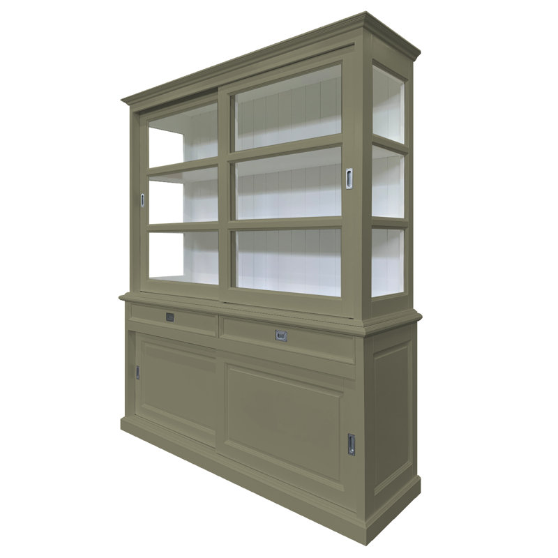 Tatum Display Cabinet, Olive Grey