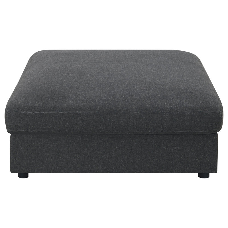 Repose-pieds carré gris anthracite Duncan (avec repose-pieds seulement), Gris anthracite