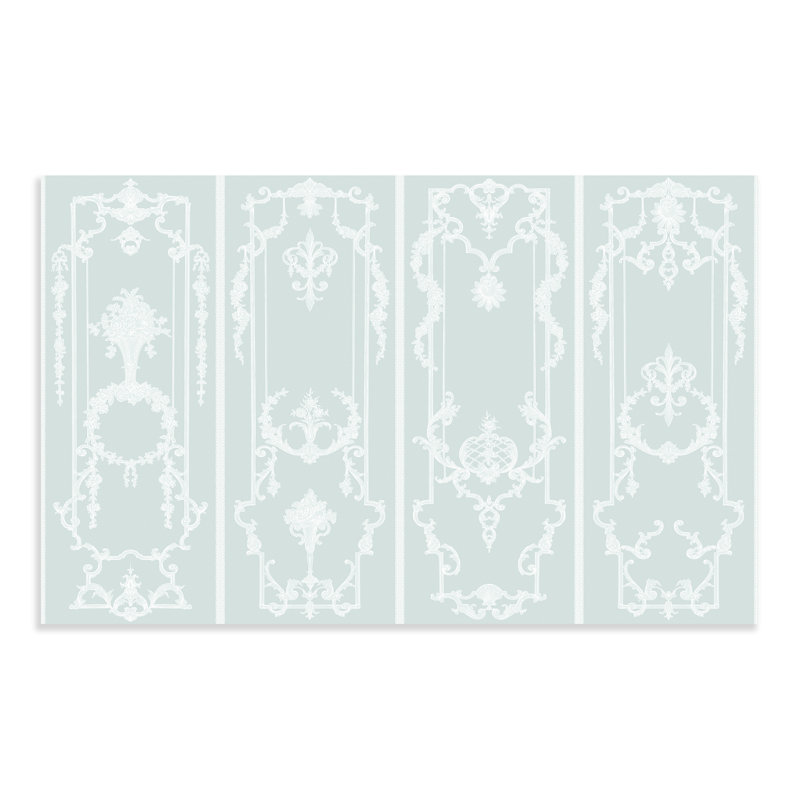 by Rachel Ashwell Panel Francaise Made to Order Fixed Size Mural 2.5m x 4m Mural Roll, Blue