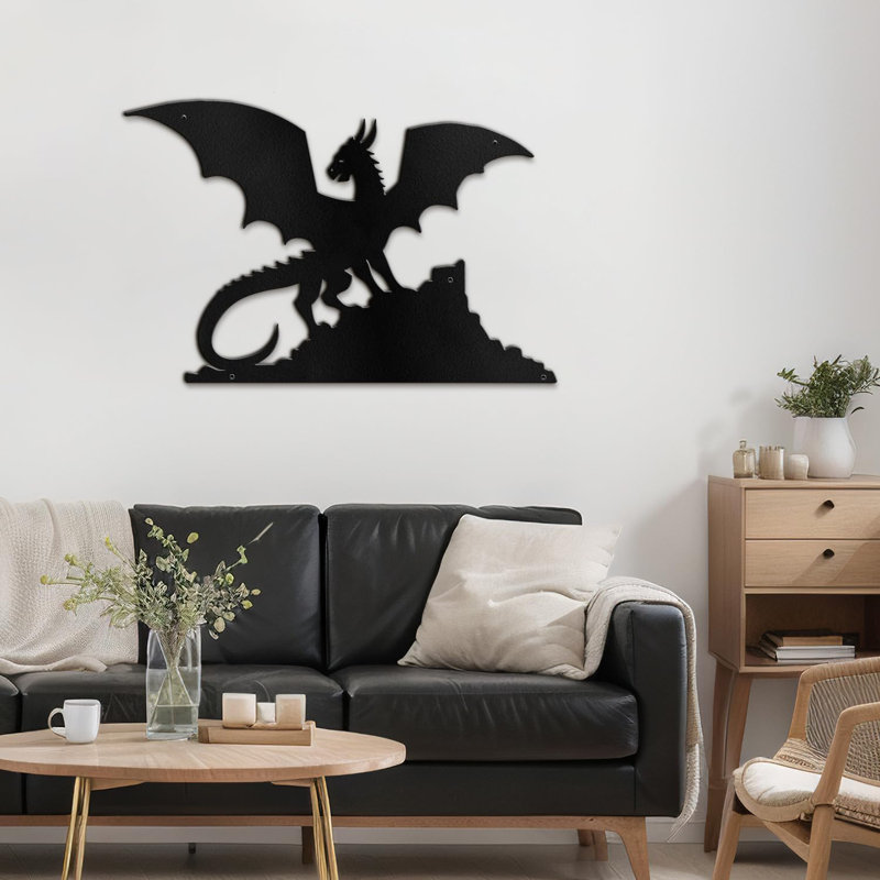 Wall Decor Metal, 20" H x 30" W x 0.05" D, Black