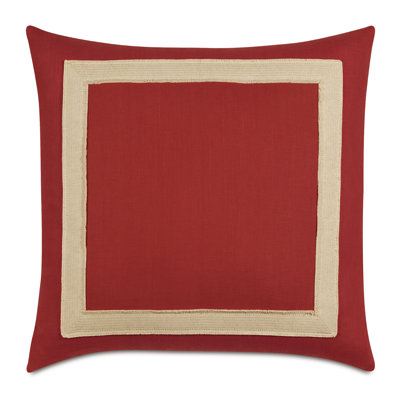 Joaquin Red/Beige Linen Piece Sham