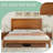 Bilal King Size Solid Wood Platform Bed Frame With 48.6'' Headboard,Yellow-240524889-240524891