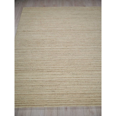 Elko Handmade Hand Loomed Beige Area Rug