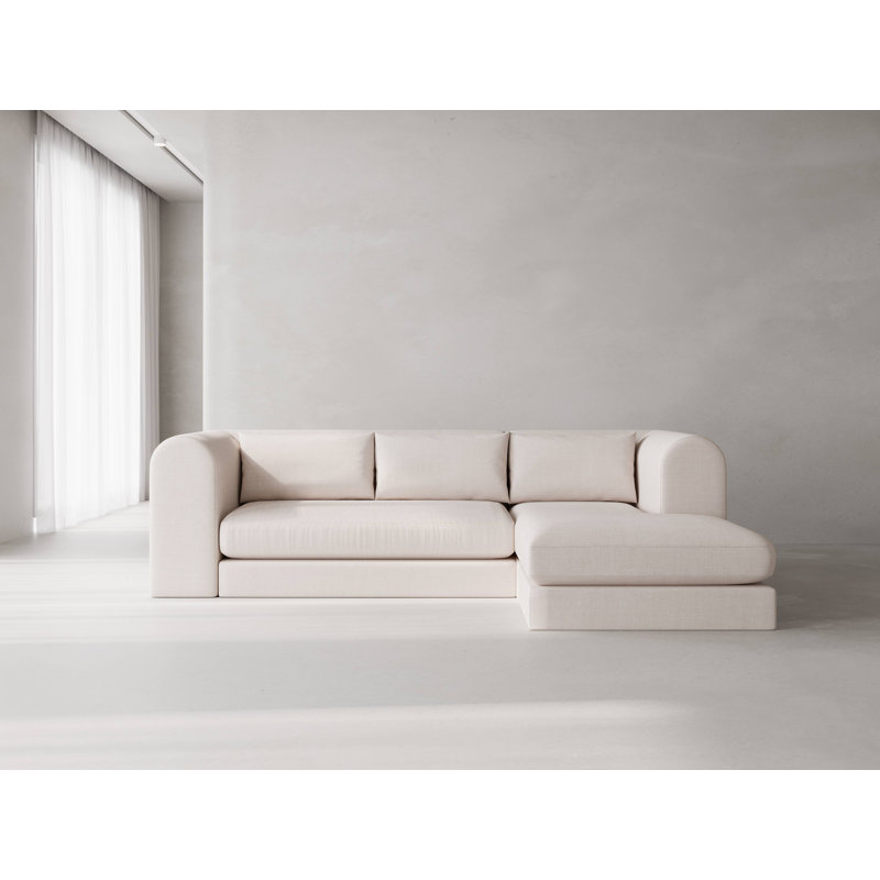 Baldwin Sectional Chaise, Nevis Graphite Polyester Blend
