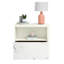 Classeur latéral blanc pour bureau organisé et vestibule, bois d'ingénierie, courrier à compartiments, format compact, installation ou installation rapide à domicile, construction, rangement, assemblage