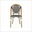Ensemble de chaises bistro d'extérieur en rotin et aluminium PE avec finition en bambou pour l'extérieur