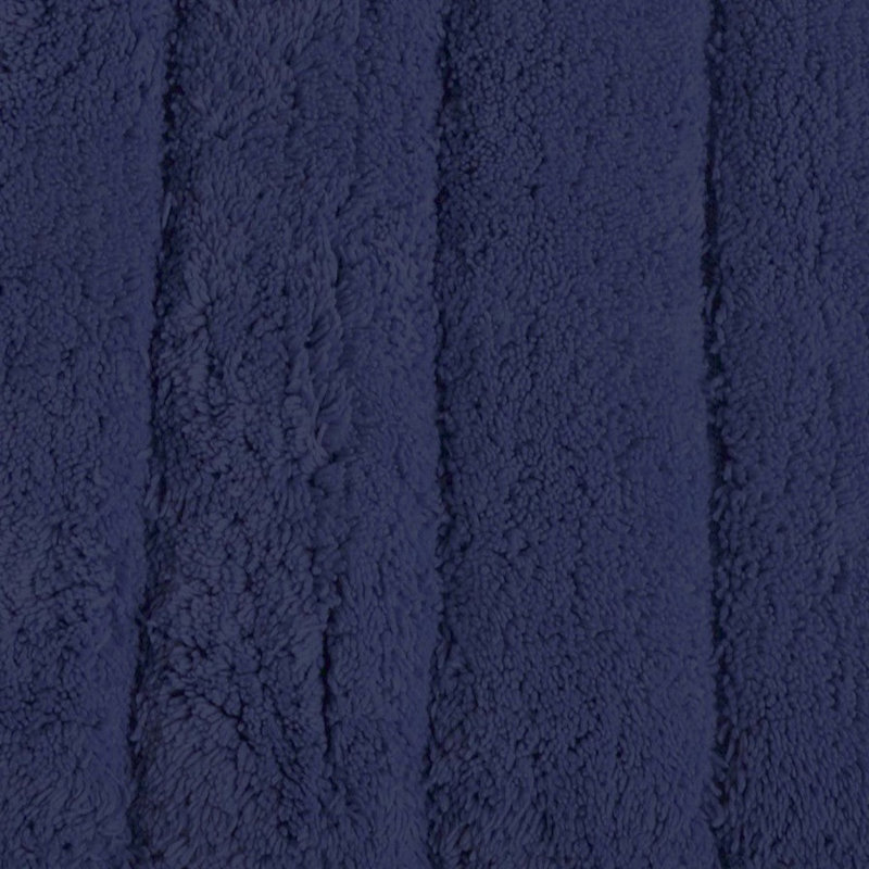 Linear Ribbed Two Piece Bath Mat Set, Navy
