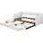 Twin Xl To King, Beige, Upholstered Daybed, Two Drawers, Stylish Buttoned Back, Foam - Padded Sides King Size, Storage Comfortable Seating, No Box Spring Required