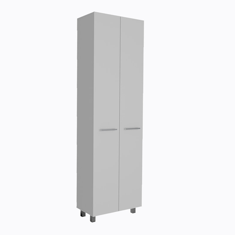 Garde-manger Baleare, cinq tablettes intérieures, quatre pieds - blanc