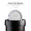 Poubelle commerciale Home Zone Living de 60 litres (16 gallons), ronde, à ouverture supérieure, couvercle amovible, en acier inoxydable, noir mat
