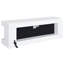Meuble télé Orry avec foyer intégré, haut-parleur Bluetooth, blanc brillant 71 pouces-137563213-137563214