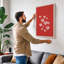 Hanging Hearts Minimalist - Wrapped Canvas-849333890-849333899