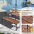 Picnic Table And Bench Set With 2" Umbrella Hole And Storage Rack, For Indoor And Outdoor Use