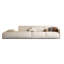 Canapé modulaire beige en cuir véritable-474331664