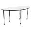 Structure Series 1/3 Round 65" x 30" Adjustable Height Mobile Collaborative Activity Table with Casters-51954541-51404087