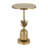 Rejanae Handcrafted Metal Aluminum Accent Table with Pineapple Base-1947153716
