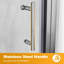 Madarisse Pivot Framed Shower Door with Clear Glass-2067879806