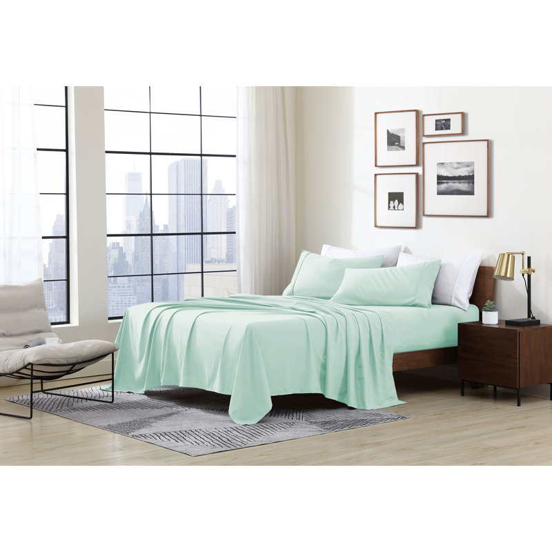 Swift Home Ultra-Soft 4-Piece Sheet Set - Essential 1800 Series Microfiber - Fits Mattress up to 14" Thick - Peach Fuzz, Durable, Easy Care