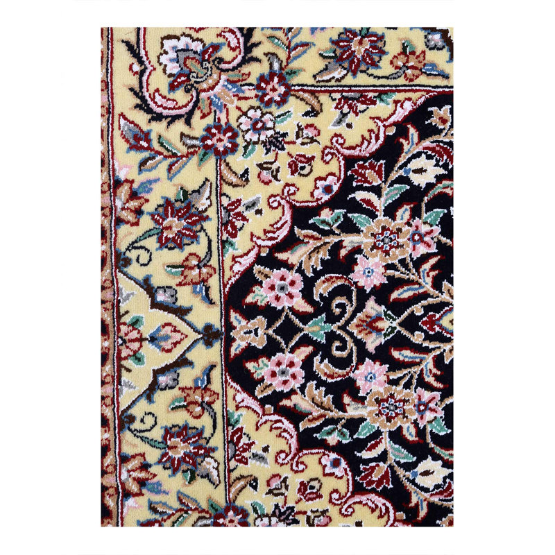 Fine Hand knotted Persian silk & wool Nain 2'X 3'2"