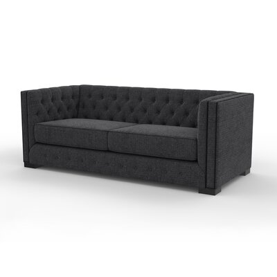 Zager 79"" Rolled Arm Sofa with Reversible Cushions -  Willa Arloâ¢ Interiors, CARMEL79/CHARCOAL