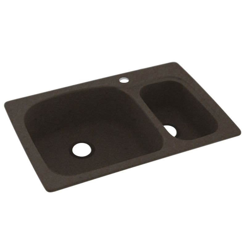 33'' L Double Bowl Kitchen Sink, Canyon